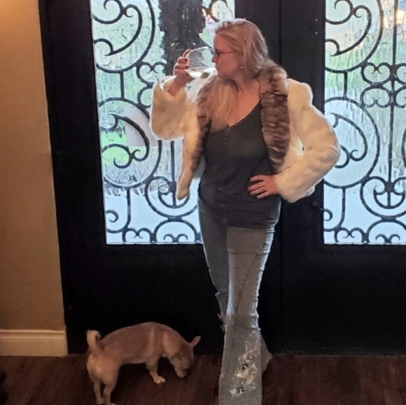 Soft, Ivory Rabbit Fur Coat w/Fox Collar - Picture 16 of 16